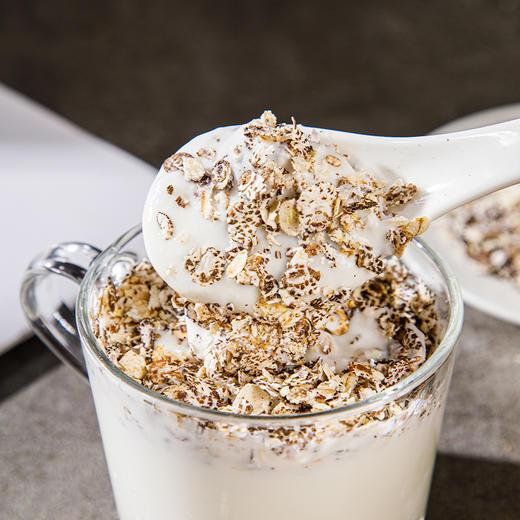 金谷力低GI藏血麦片富含膳食纤维代餐冲泡黑青稞荞麦粗粮麦片500g 商品图4