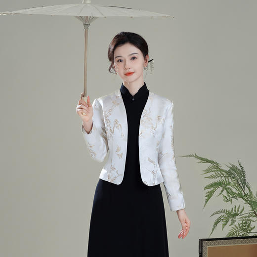 【金枝】改良新中式国风，开领旗袍搭配上衣短外套XGT-T25086 商品图1