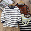 秋冬加厚条纹长T恤打底单穿110-170 商品缩略图0