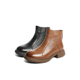 【云粉节】BF楼 森达羊皮休闲靴2025冬季新款软面瘦瘦短靴XRL01吊牌价899活动价499