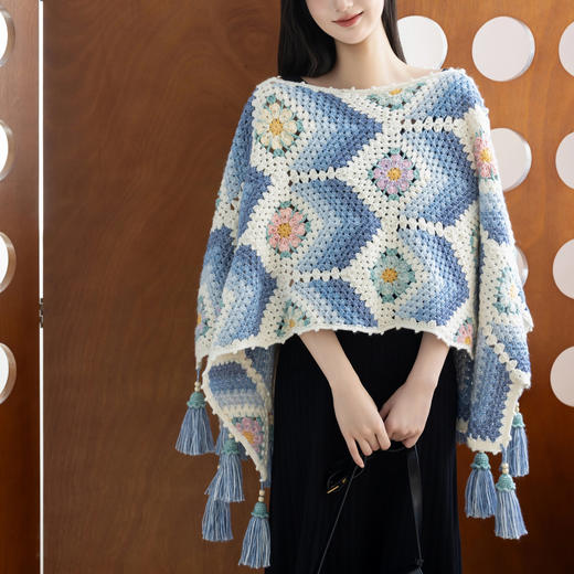 苏苏姐家半窗疏影多用披肩手工DIY编织钩针衣服毛线团自制材料包 商品图4