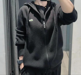【5.2折】5楼LACOSTE法国鳄鱼男装秋季舒适连帽羊毛开衫毛衣外套|AH3706-98-031 吊牌价2490 折后价1290
