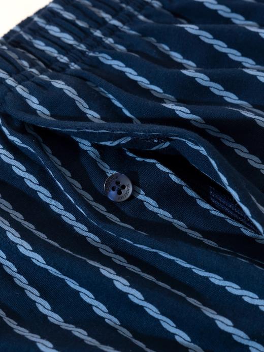 【纯棉经典条纹】SCHIESSER德国舒雅男士阿罗裤纯棉条纹印花家居短裤宽松裤衩39/25520X 商品图1