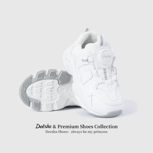 笛莎Deesha 女童童鞋2025冬季新款加绒低帮运动鞋 商品图2