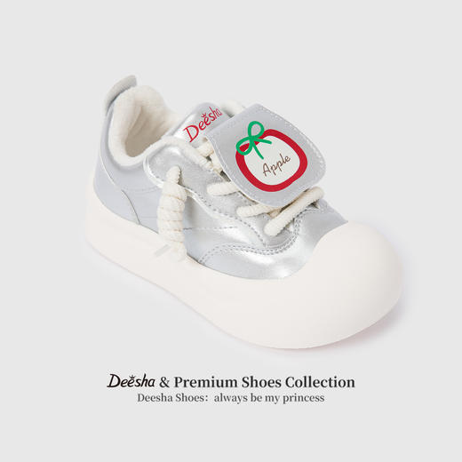 笛莎Deesha 女童童鞋2025冬季新款加绒厚底低帮板鞋 商品图1