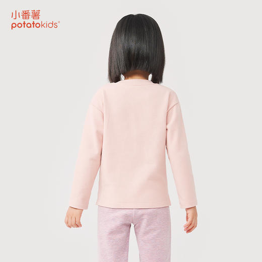 小番薯potatokids秋季儿童舒适圆领可外穿家居服上衣长袖T恤PS36018021 商品图2