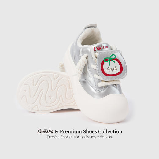 笛莎Deesha 女童童鞋2025冬季新款加绒厚底低帮板鞋 商品图2