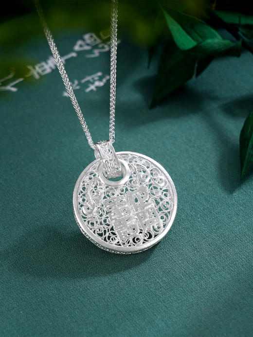 子佩集S990银莲花套链【WBHHDZ-6】珐琅彩花丝项链2509 商品图1