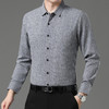 秋季长袖衬衣男士中年商务休闲真口袋棉麻爸爸男装衬衫 商品缩略图5