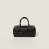 Miu Miu 女士亮漆金属字母徽标 Arcadie 大号皮革提挎包 黑色 5BB148 ACR3 F0002 VOON 商品缩略图2