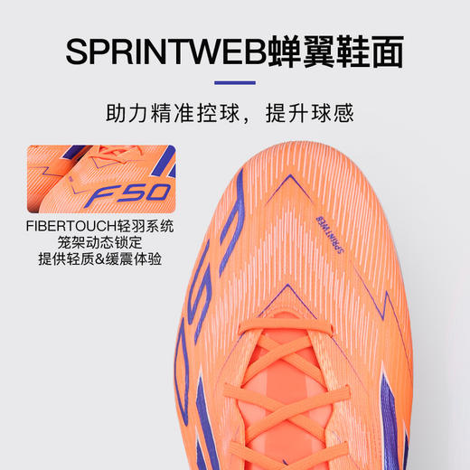 小李子ADIDAS阿迪达斯F50高端AG短钉运动训练成人足球鞋男JH7640 商品图1