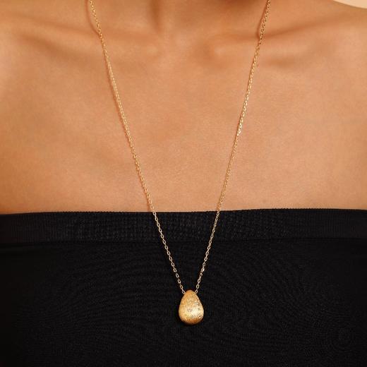 ARSIS｜纯真年代系列 丝光暖金水滴项链 商品图1