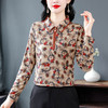 KQL现货新款秋冬打底衫薄绒中老年碎花上衣长袖内搭T恤女士 商品缩略图3