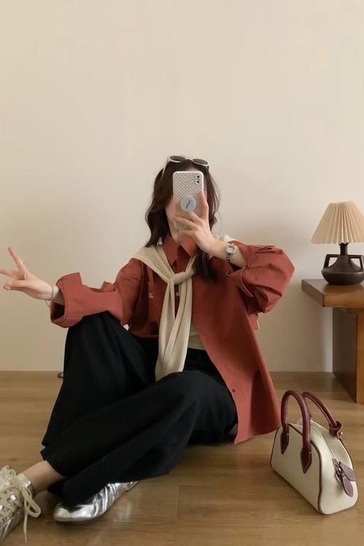 HAYES 温暖橙色衬衫披肩两件套装 21024 商品图4