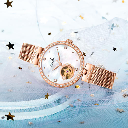 依波（EBOHR）自动机械镂空女表星空简约时尚5639 商品图1