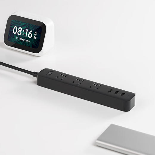 小米插线板（含3口USB 2A快充）黑色 商品图3