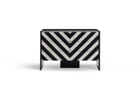 艺术斑马纹边柜，融合平衡美感