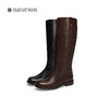 natursun复古骑士靴冬季新款女时尚舒适长筒靴英伦风显瘦靴子N25573511 商品缩略图4