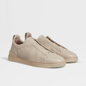 ZEGNA 杰尼亚 男士鹿皮 Triple Stitch™ 休闲运动鞋 卡其色 LHCVO S4667Z DIN