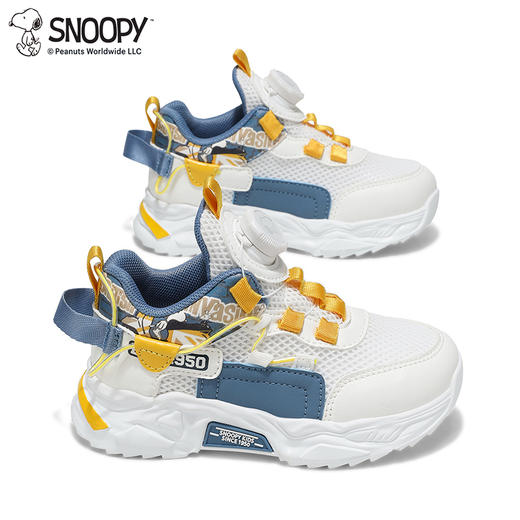 【史努比】童鞋儿童运动鞋旋钮扣跑步鞋秋季透气女老爹鞋28-39★ 商品图4