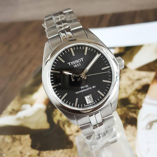 【98新】TISSOT 天梭经典系列T101.207.11.051.0080小时长动力自动机械机芯33MM（女款）日期显示190925NJS10 商品图4