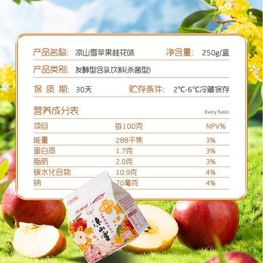 【新品上市】凉山雪苹果桂花口味250ml*10盒组合装整箱整件 商品图4