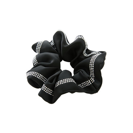 三彩2025新款华丽风光带缎感发圈雅黑经典约会派对头饰弹力氛围感 商品图1