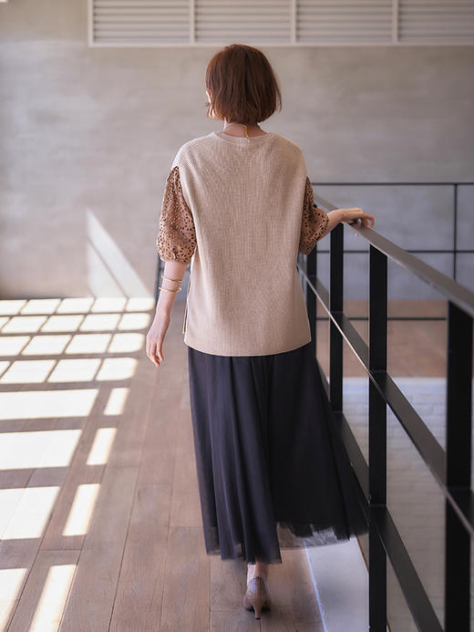 23区日系春季通勤羊毛棉混纺圆领无袖毛衣针织背心马甲商场同款 商品图1