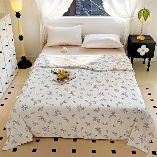 PLOVER啄木鸟(PLOVER)夏凉被-凉感丝夏被 花枝 200cm*230cm 商品图1