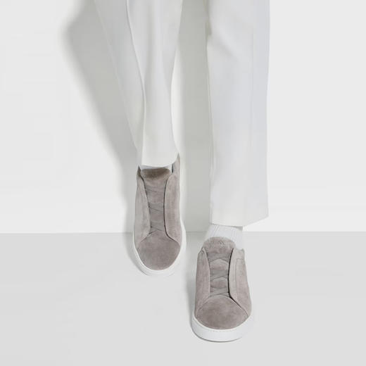ZEGNA 杰尼亚 男士绒面革 Triple Stitch™ 休闲运动鞋 灰色 LHSOY S4667Z GME 商品图3