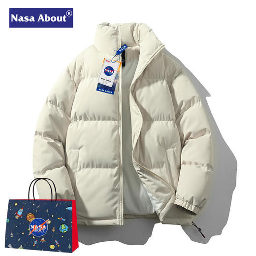 NASA立领潮流棉服男女款2025新款冬季加厚保暖羽绒休闲面包服情侣 商品图0