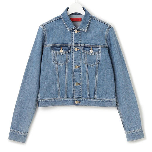 23区日系春季通勤宽松牌棉混纺水洗做旧短牛仔服外套上衣商场同款 商品图5