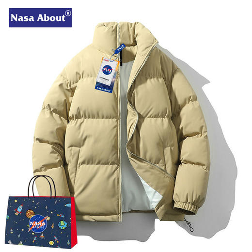 NASA立领潮流棉服男女款2025新款冬季加厚保暖羽绒休闲面包服情侣 商品图2
