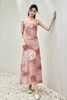 OUNIXUE/欧昵雪 粉色浪漫优雅吊带连衣裙 21188 商品缩略图0