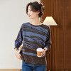 条纹圆领毛衣，宽松慵懒套头针织衫CC-JDS-3052 商品缩略图2