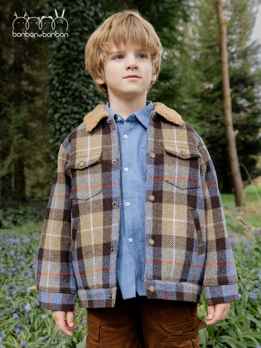 复古格子外套 商品图2