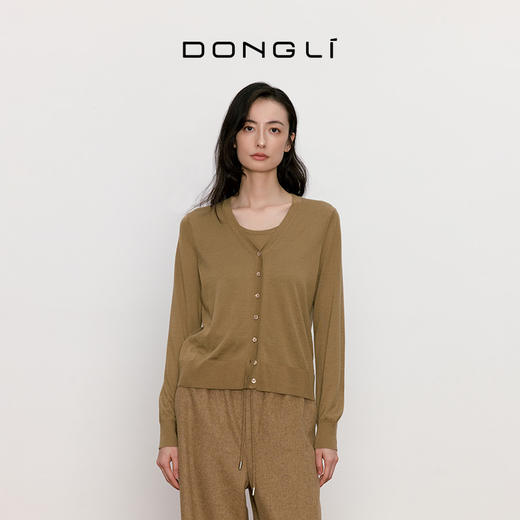 东黎 • 我不被驯化 山羊绒桑蚕丝女士秋季V领开衫 5394 商品图3