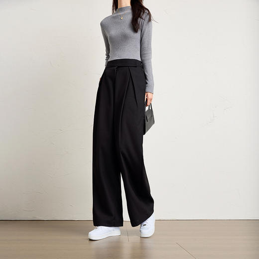 高级感高腰提臀高个子，显瘦休闲裤垂感阔腿裤KB-250209 商品图2