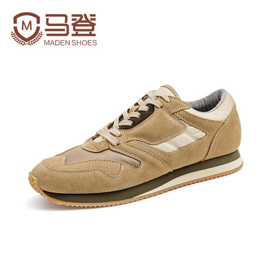马登英训鞋男秋冬休闲板鞋低帮运动慢跑鞋小众复古百搭华夫阿甘鞋 商品图1