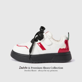 笛莎Deesha 女童童鞋2025冬季新款休闲加绒低帮板鞋