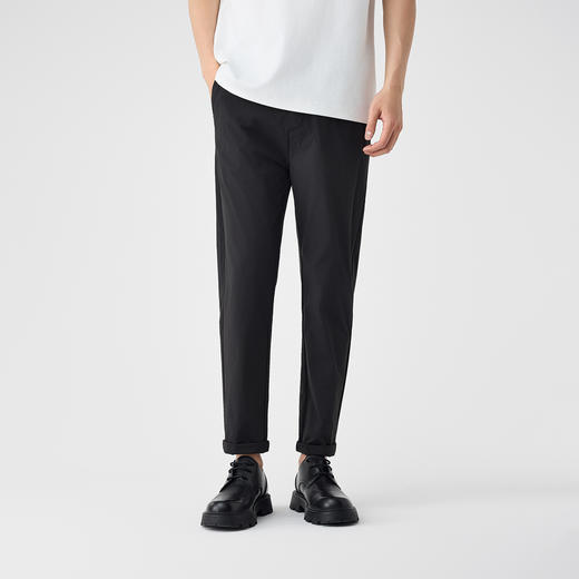 墨麦客2025夏季新款微阔锥形宽松休闲裤男薄款纯色基础长裤男士 商品图2