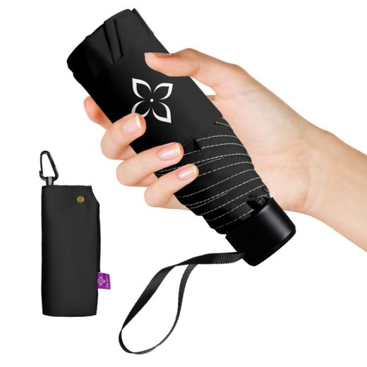 紫丁香"合宜一号"纯色晴雨伞 8骨五折伞 商品图3