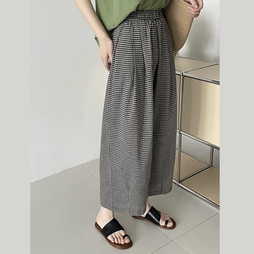 裁缝学苑AH68格子裤阔腿裤打版裁剪女山本裤高腰九分休闲裤子宽松 商品图2
