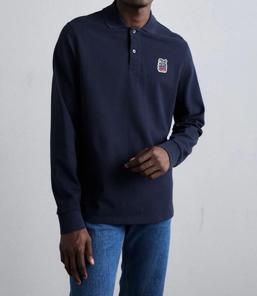 BA11Y 复古盾牌 丝光拉架 翻领长袖POLO CX221 商品图0