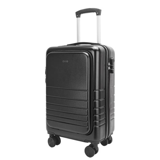 美都袋鼠前开盖多功能旅行箱商务登机箱商务密码箱MD5108-20A 黑色MD5108-20A 20寸 商品图2