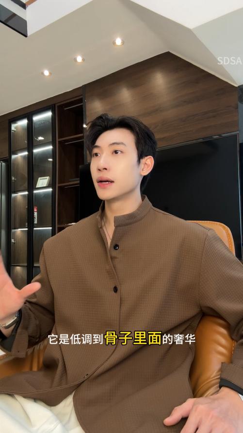 23155SDSA男士秋冬新款痞帅男装纯色小格子立领纽扣开衫外套时尚夹克潮 商品图0