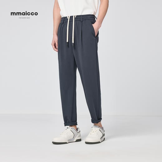 墨麦客男装秋季针织裤男士宽松休闲裤子男九分裤90557 商品图0