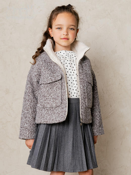 时髦花灰短外套 商品图4