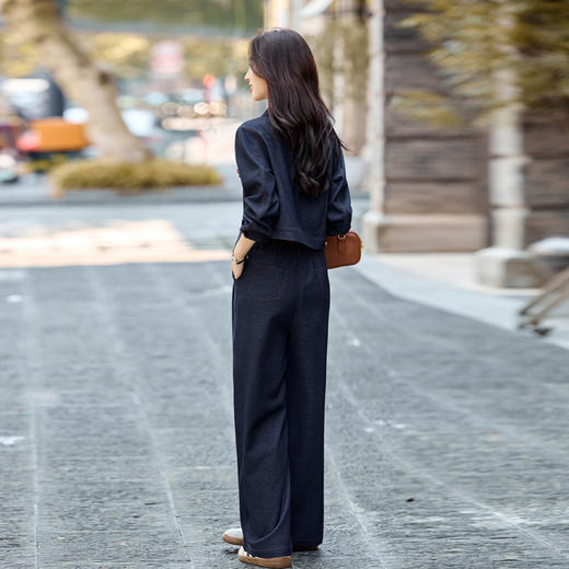 HR YKSL790时尚休闲三件套套装工装休闲外套背心长裤 商品图2