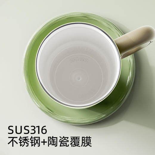 bablov巨无霸保温杯大容量吸管杯陶瓷覆层办公室水杯高颜值杯子女 商品图2